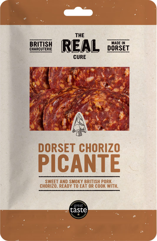 The Real Cure Dorset Chorizo Picante - Sliced 55G