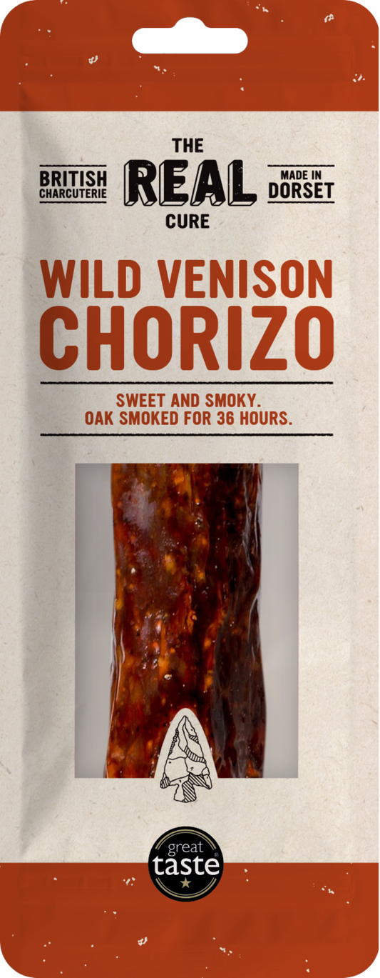 The Real Cure Wild Venison Chorizo - Whole 110G