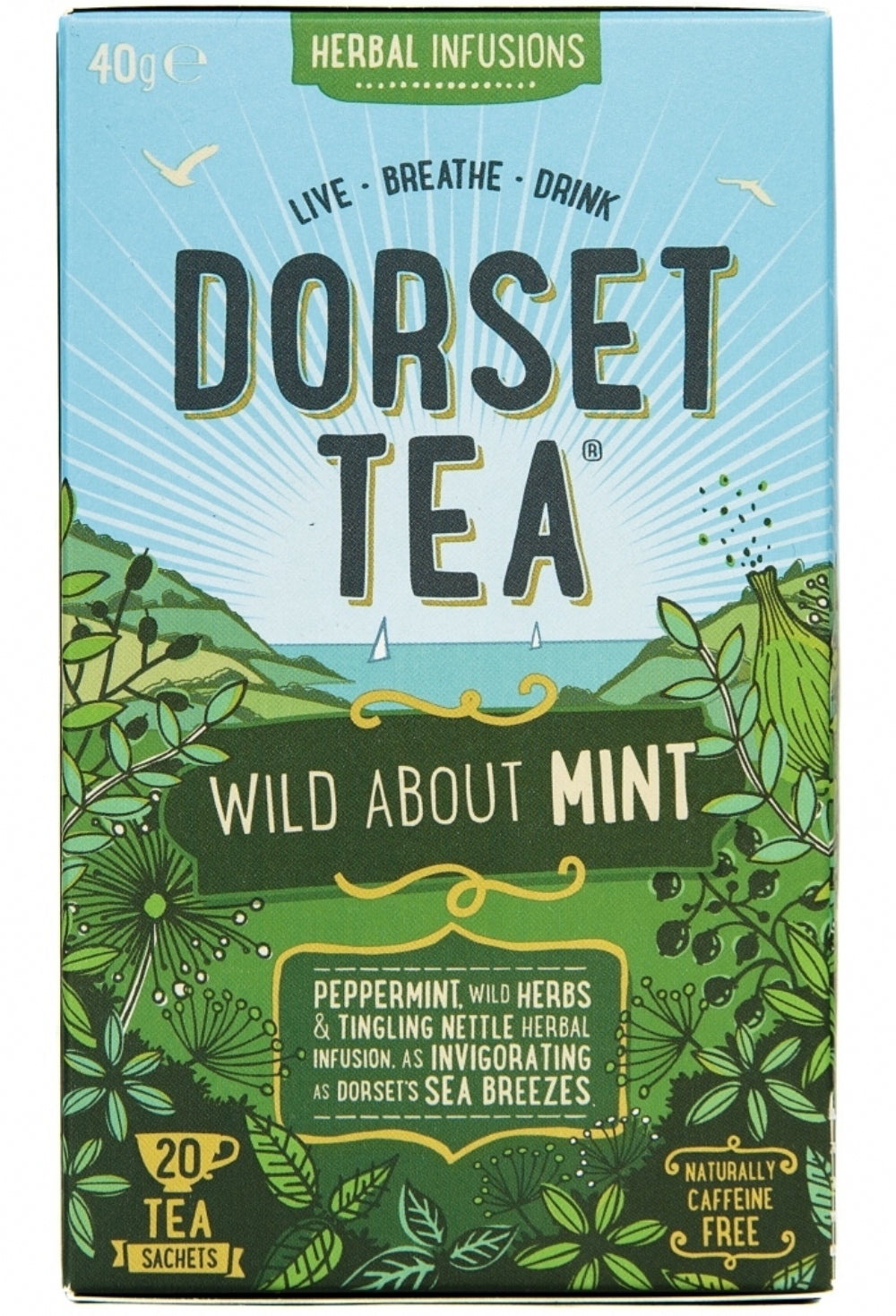 Dorset Tea Herbal Infusions - Wild About Mint 20 Sachets 40G