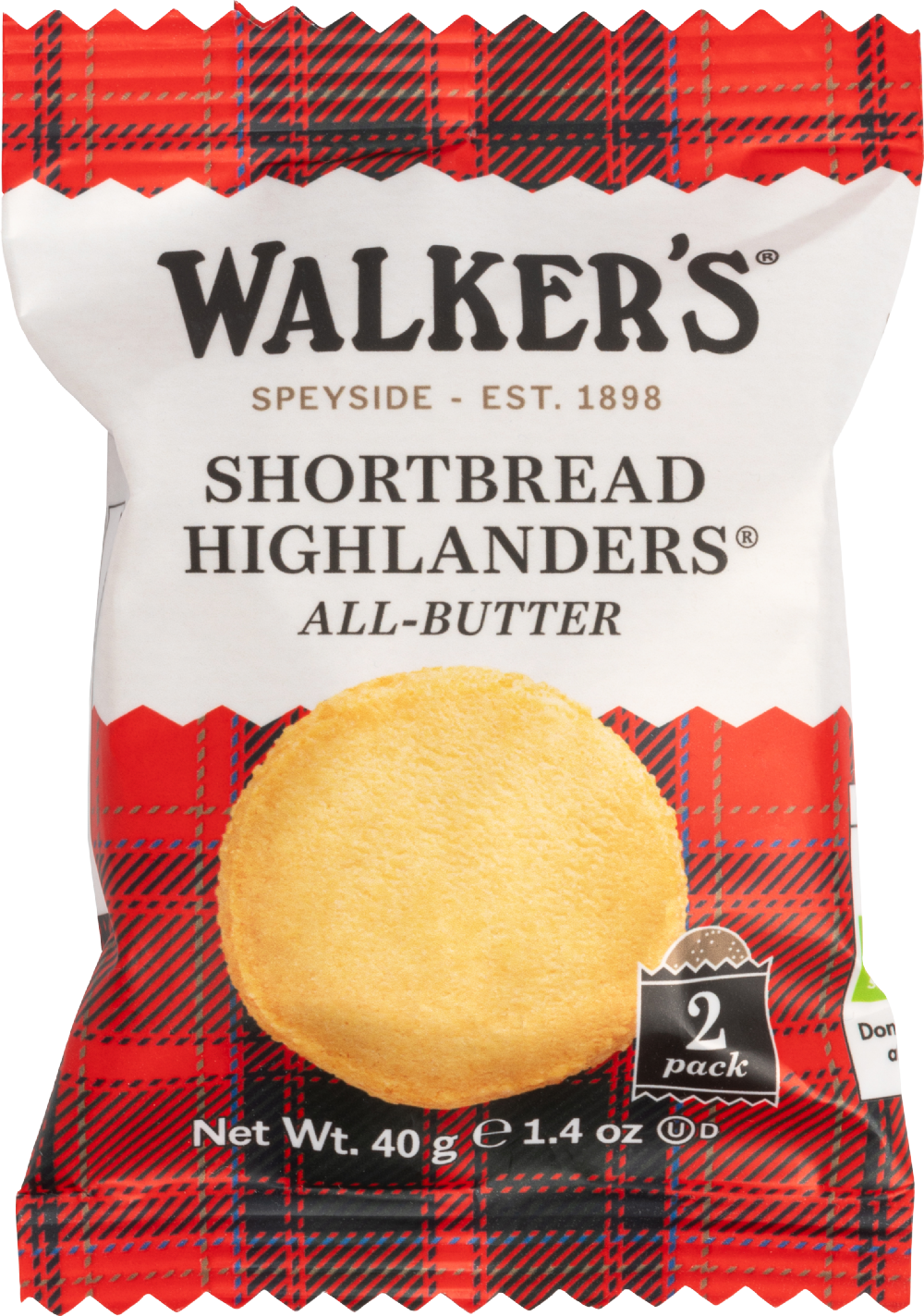 Walker's All-Butter Shortbread Highlanders - Twin Pack 40G