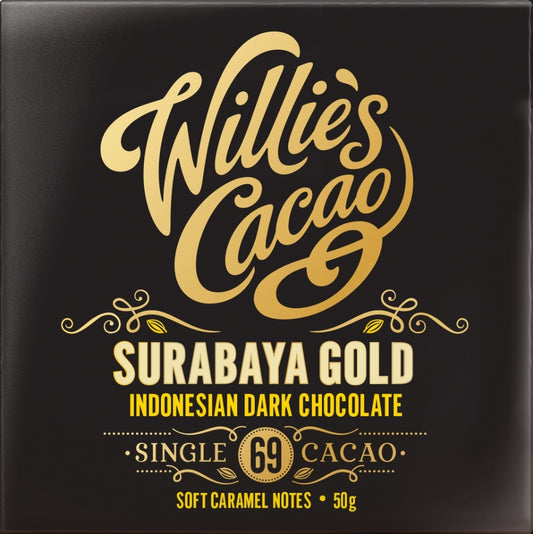 Willie's Cacao Surbaya Gold 69 Indonesian Dark Chocolate 50G