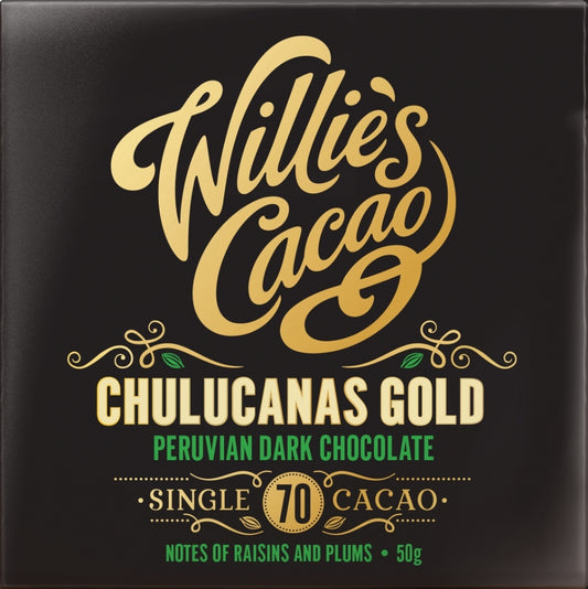 Willie's Cacao Chulucanas Gold 70 Peruvian Dark Chocolate 50G
