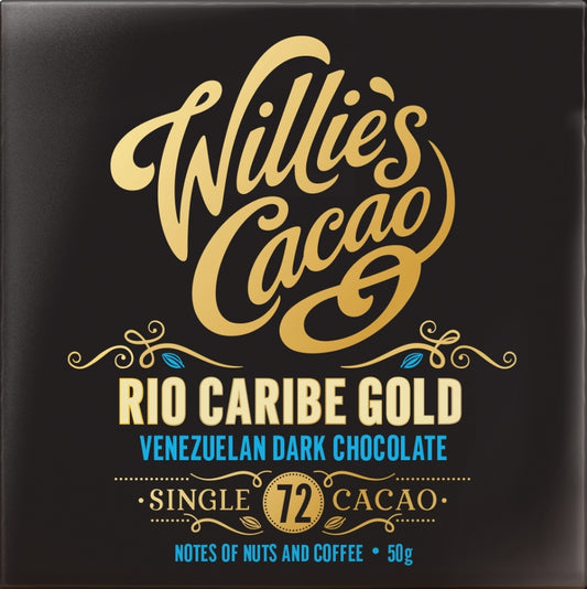 Willie's Cacao Rio Caribe Gold 72 Venezuelan Dark Chocolate 50G