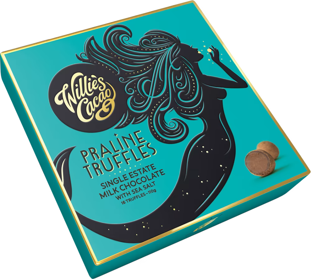 Willie's Cacao Praline Truffles - Milk Chocolate With Sea Salt 110g