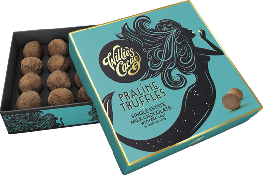 Willie's Cacao Praline Truffles - Milk Chocolate With Sea Salt 110G