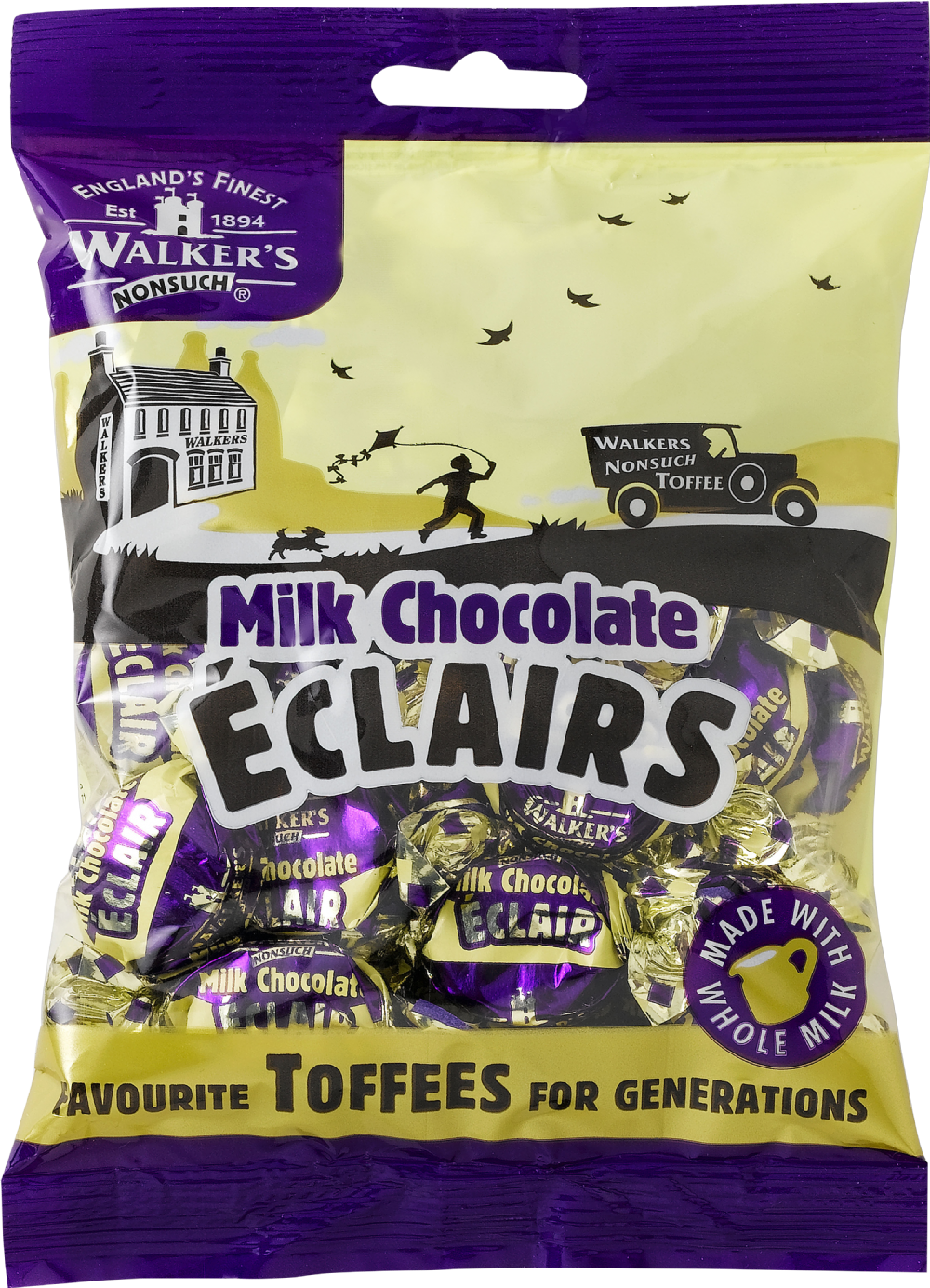 Walker's Nonsuch Milk Chocolate Éclairs - Bag 150G