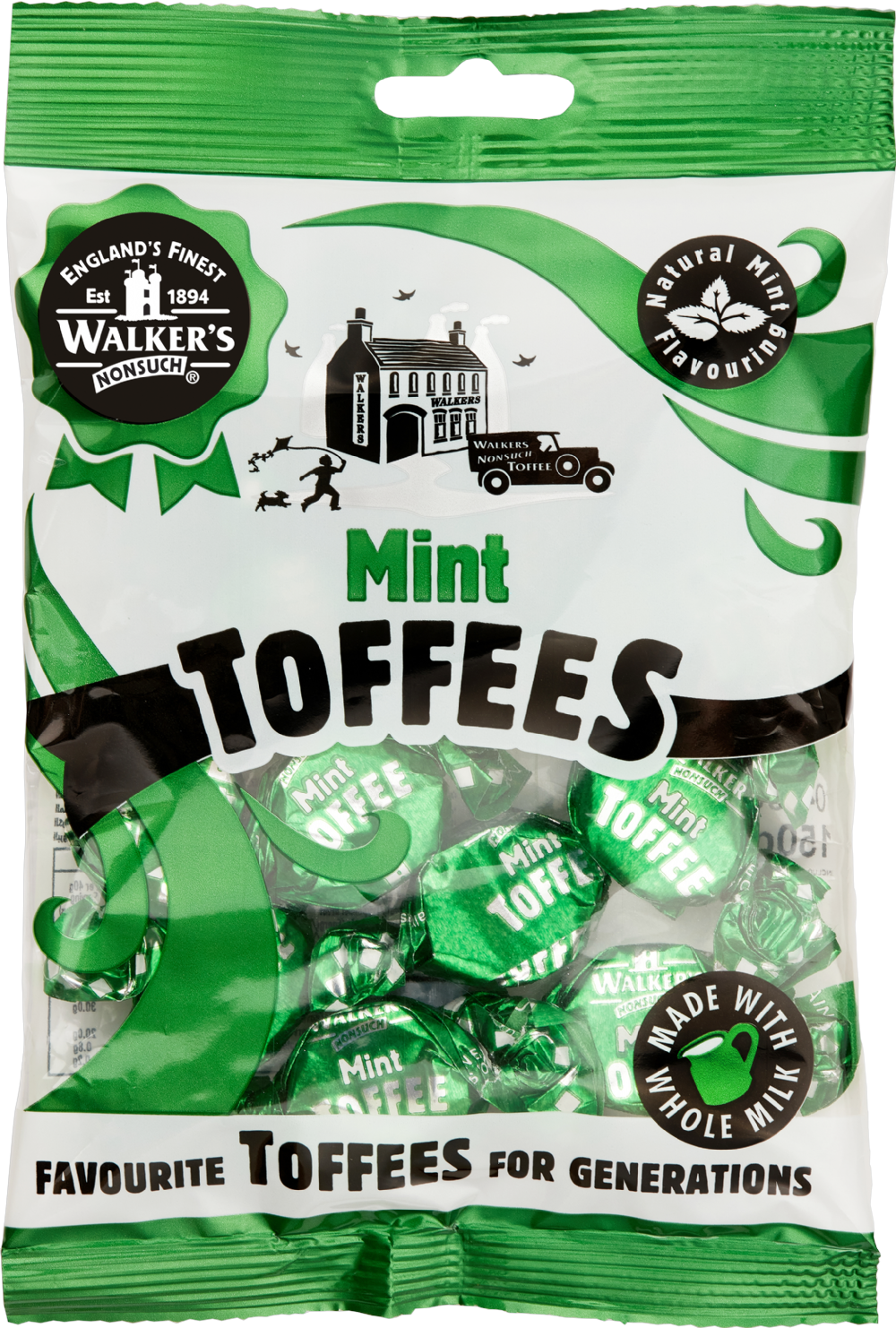 Walker's Nonsuch Mint Toffees - Bag 150G