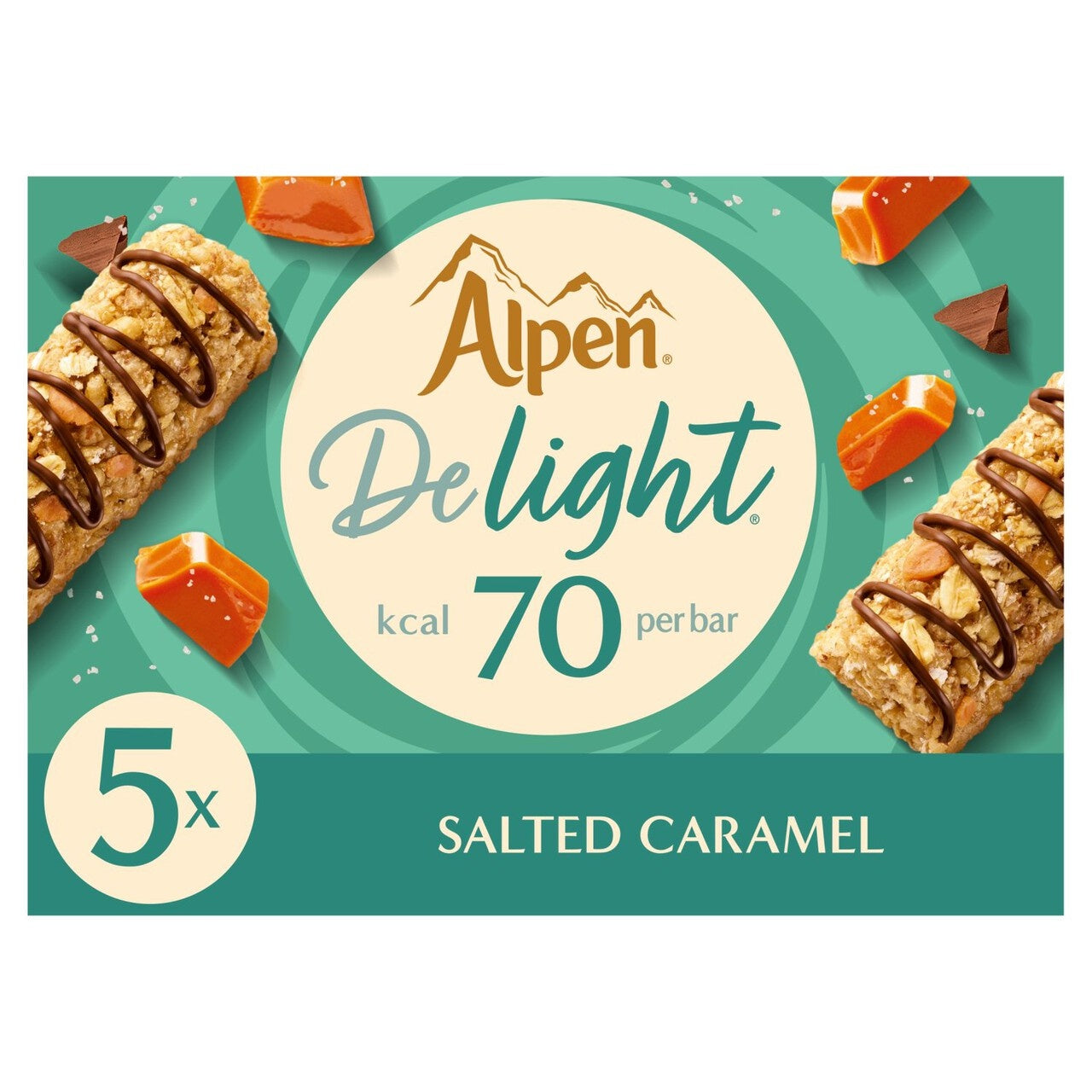 Alpen Light Bar Salted Caramel 5X19g