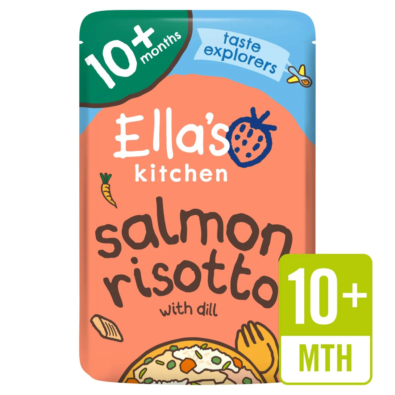 Ella's Kitchen Salmon Risotto with Cheese Baby Food Pouch 10+ Months 190g
