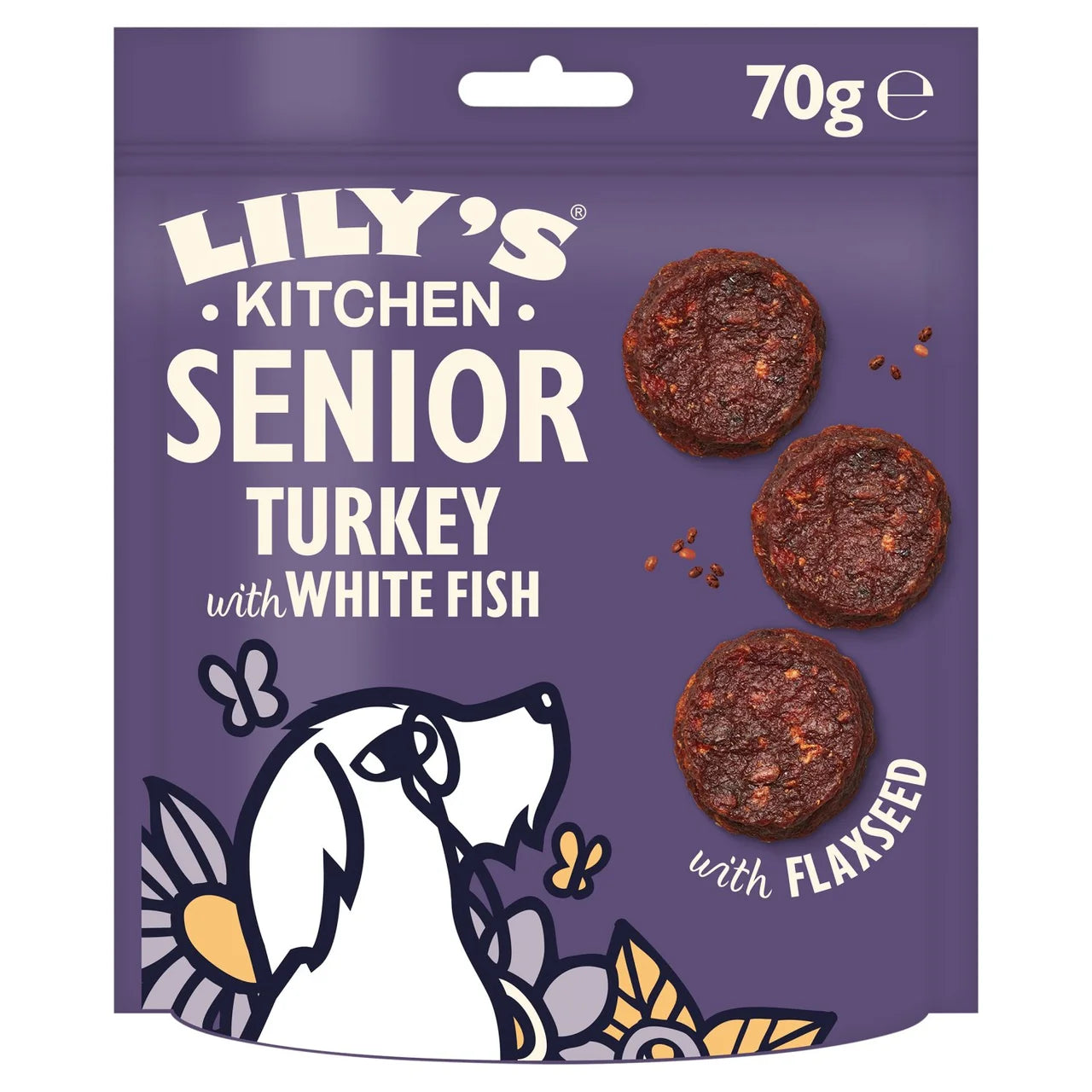 Lily's Kitchen Turkey & White Fish Bites for Senior Dogs - 70g
