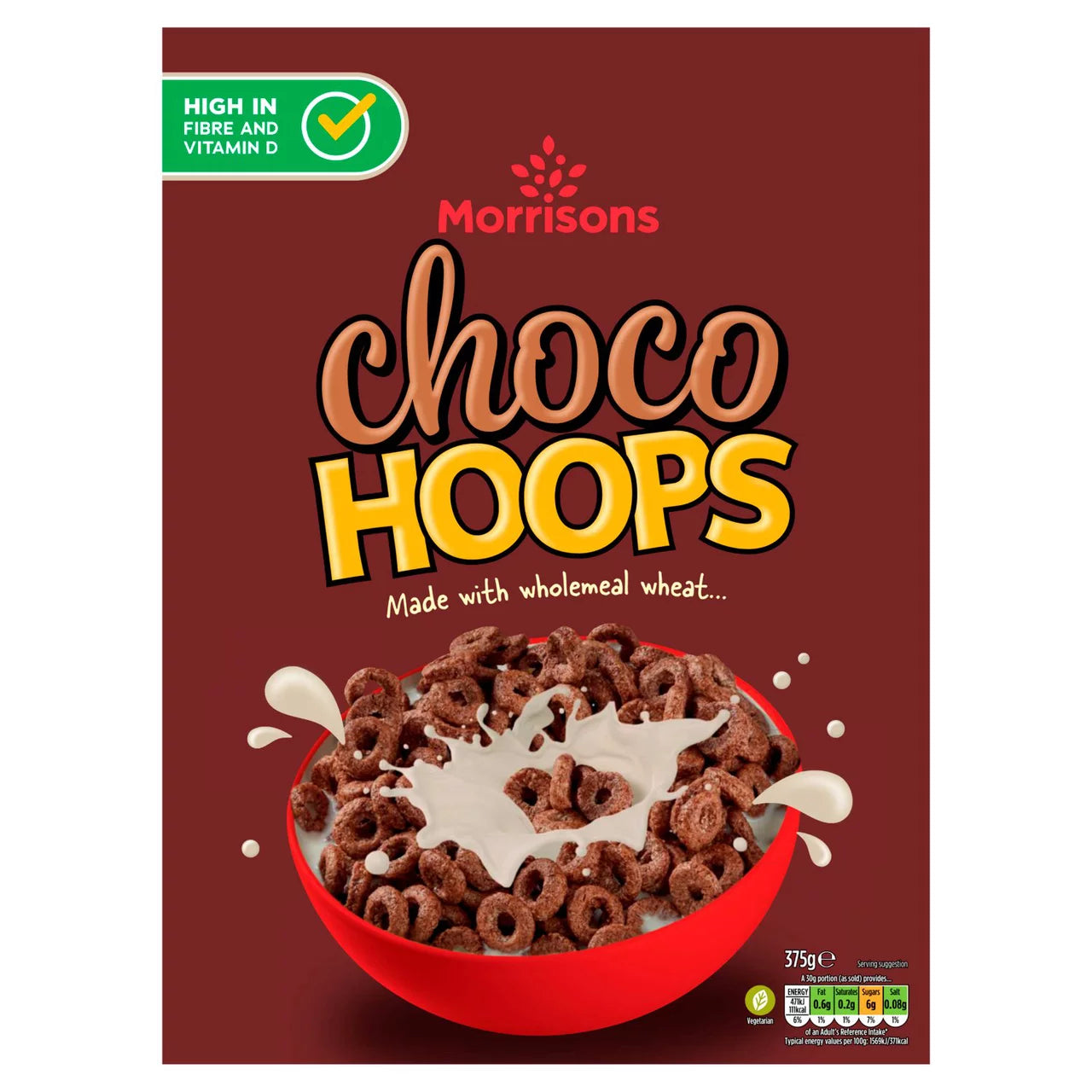 Morrisons Breakfast Cereal - Choco Hoops 375g