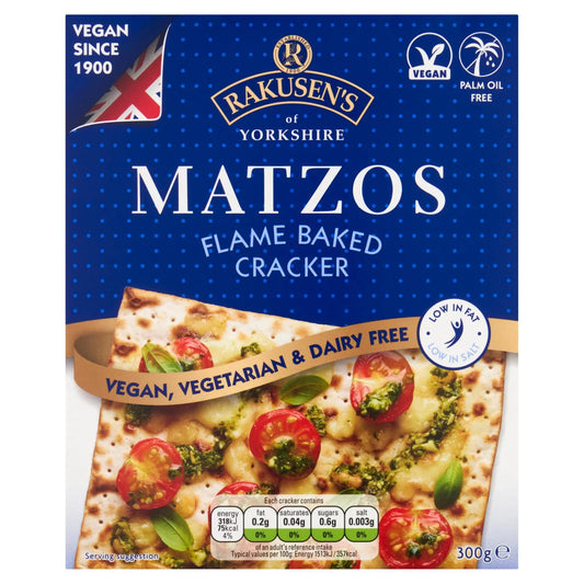 Rakusen's Flamed Baked Cracker Matzos 300g