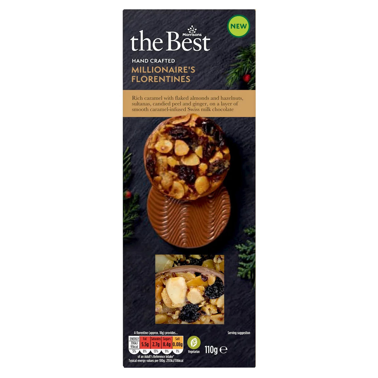 Morrisons The Best Hand Crafted Millionaire's Florentines 110g