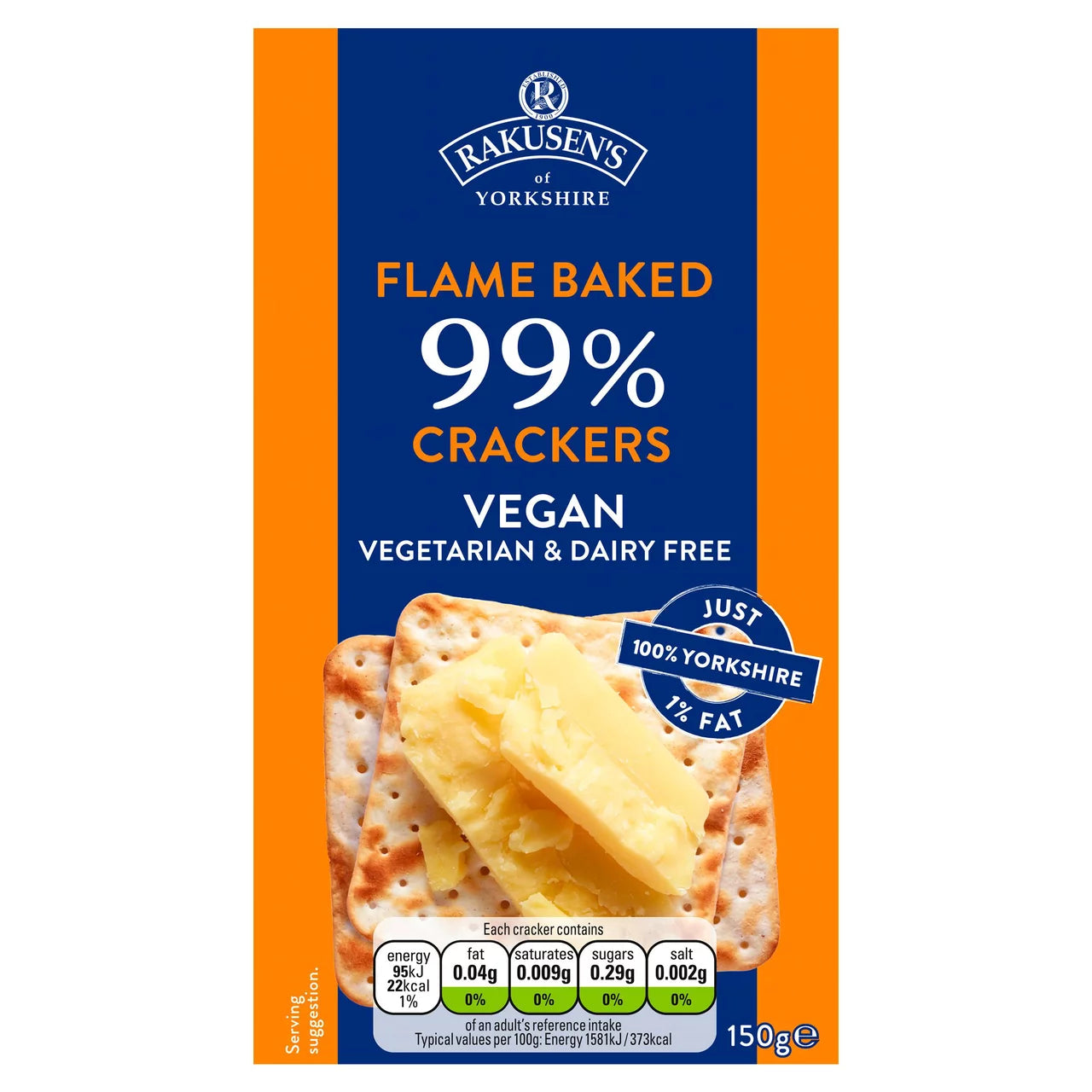 Rakusen's 99% Fat Free Crackers 150G