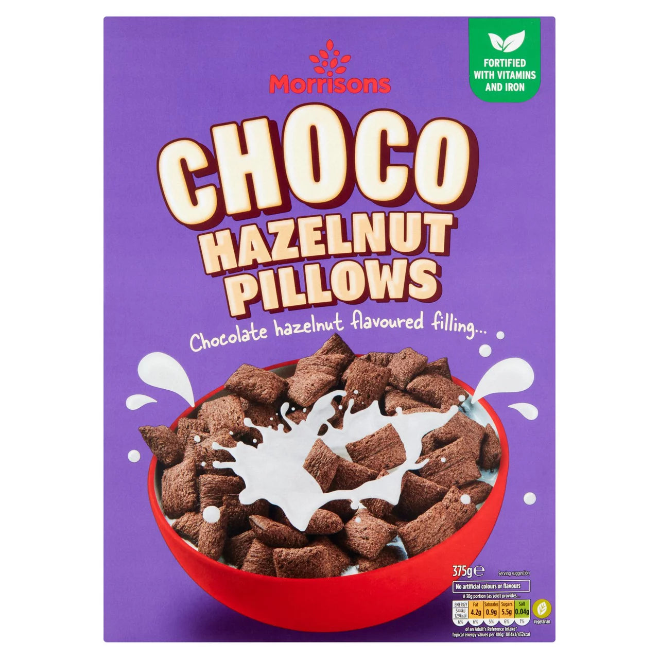 Morrisons Breakfast Cereal - Choco Nut Pillows Cereal 375g
