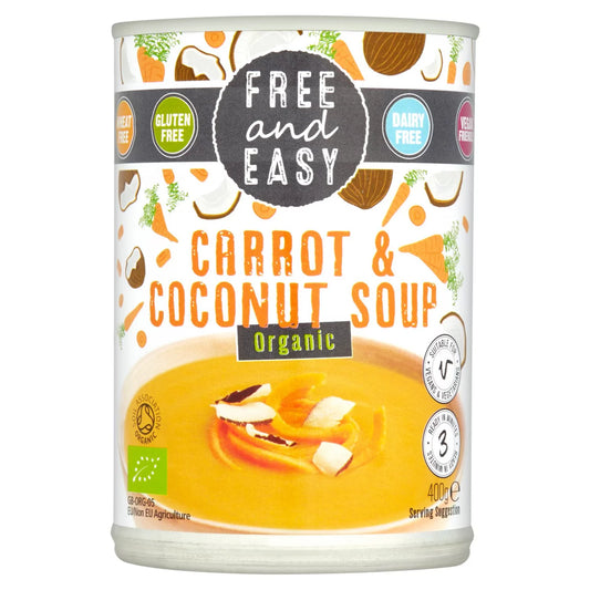 Free And Easy Organic Carrot & Coconut Soup 400G