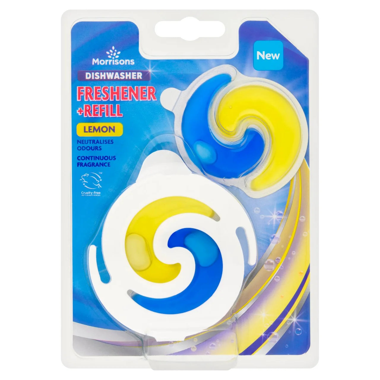 Morrisons Lemon Dishwasher Freshener With Refill