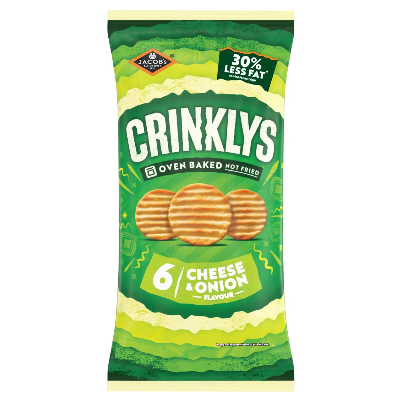 Jacob's Crinklys Cheese & Onion - 6x23g