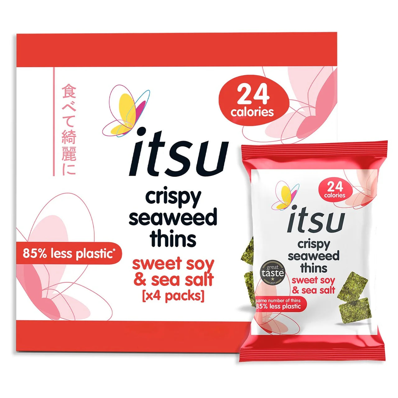 Itsu Seaweed Thins Sweet Soy & Sea Salt Multipack 4x5g