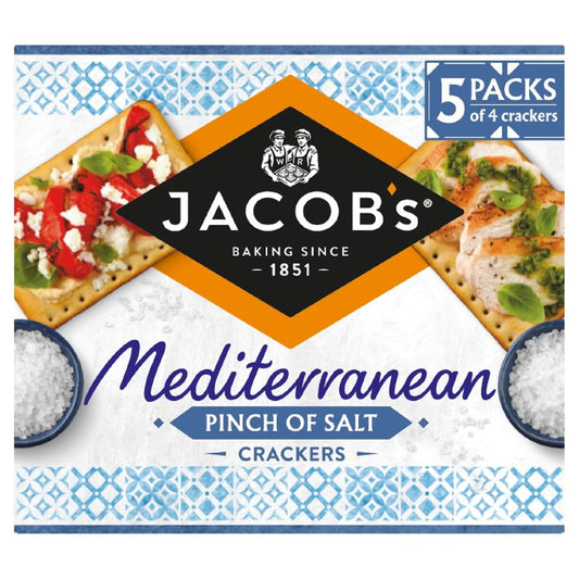 Jacob's Mediterranean Crackers - Pinch Of Salt 190G
