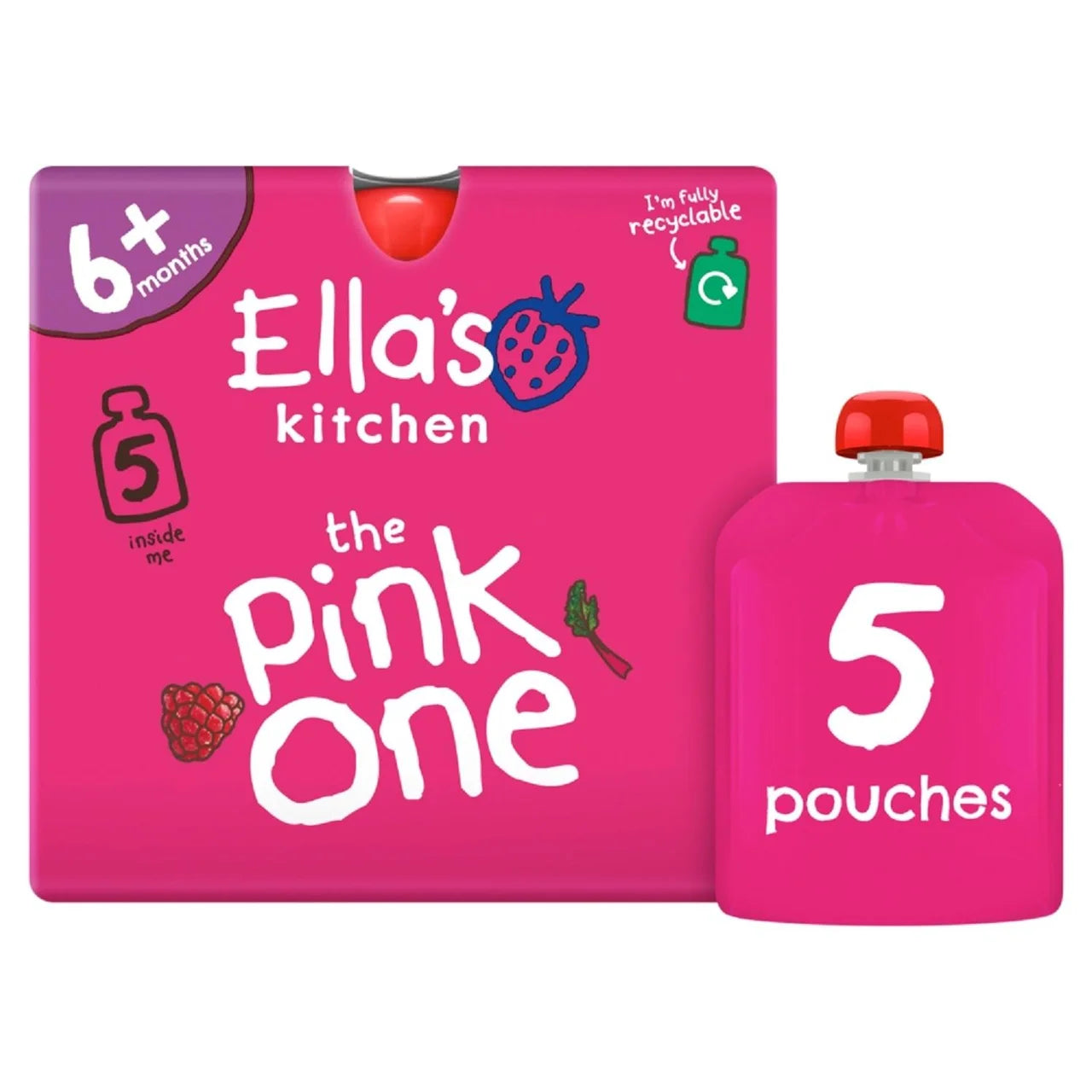 Ella's Kitchen the Pink One Organic Squished Smoothie Fruits (5x90g)