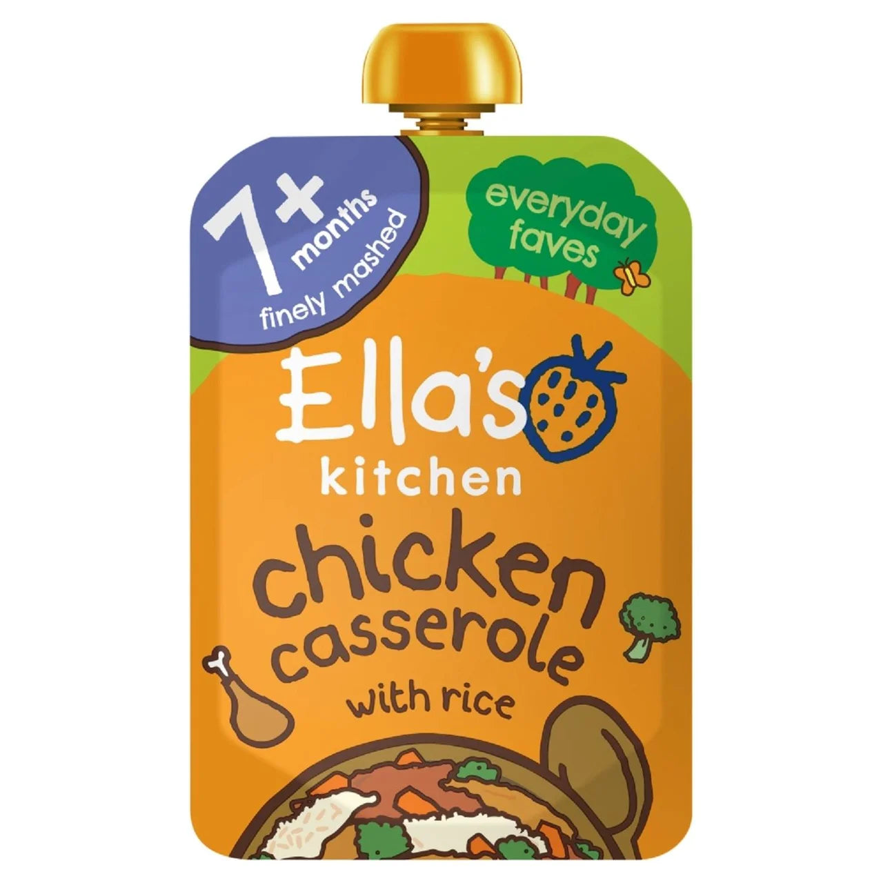 Ella's Kitchen Organic Chicken Casserole with Rice Stage 2 130g