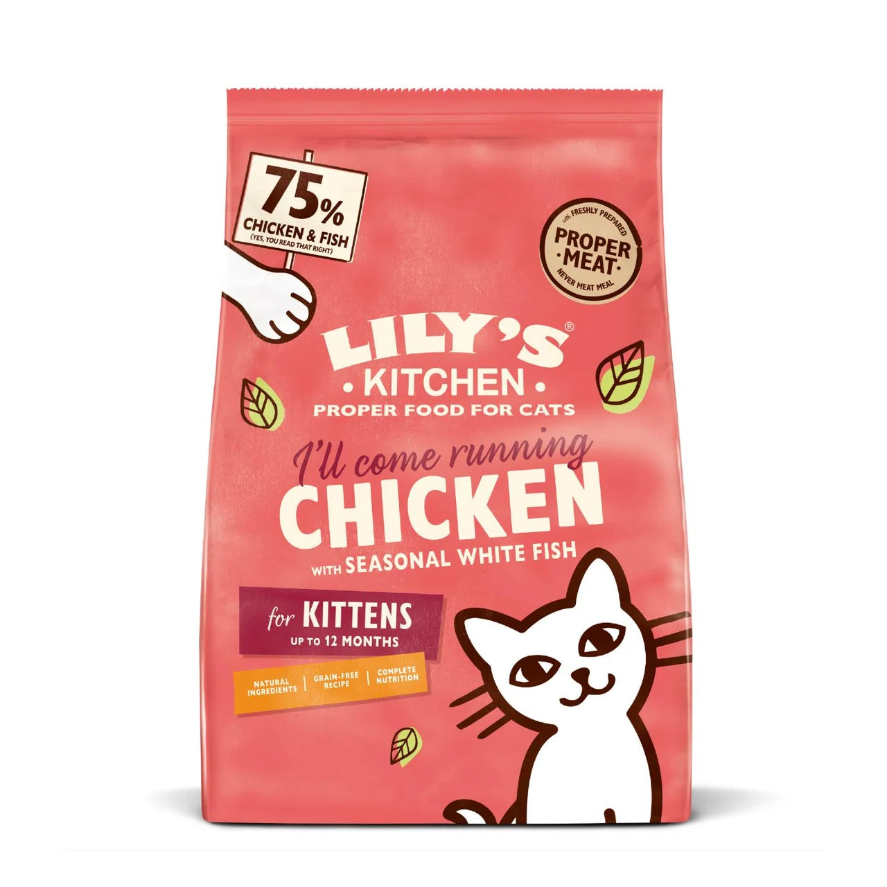 Lily's Kitchen Cat Chicken & White Fish Dry Kitten Food - 800g