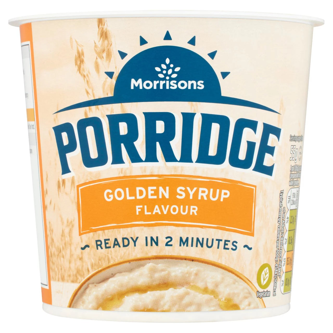 Morrisons Golden Syrup Porridge 55g Single Serving