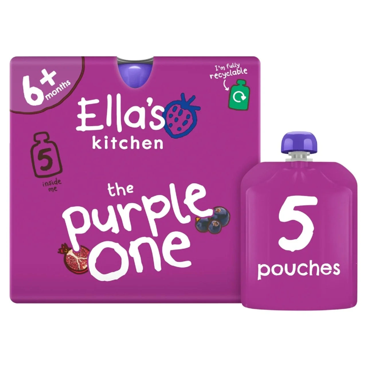 Ella's Kitchen the Purple One Organic Squished Smoothie Fruits (5x90g)