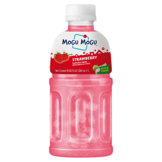 Mogu Mogu Strawberry Flavoured Drink With Nata De Coco 320Ml