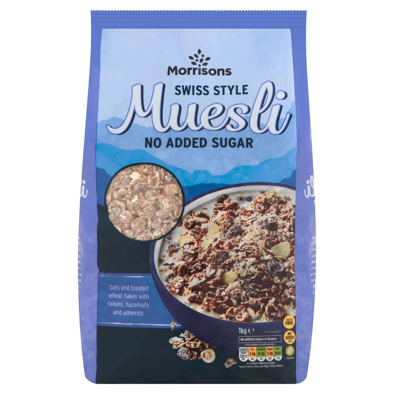 Morrisons No Added Sugar Swiss Style Muesli 1kg