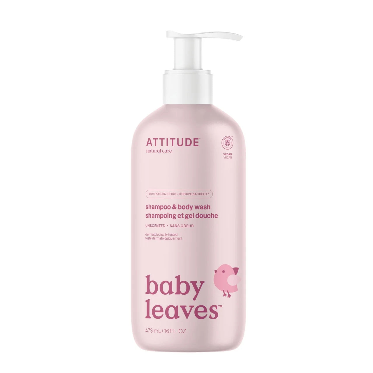ATTITUDE Baby Leaves 2in1 Shampoo Fragrance Free - 473ml