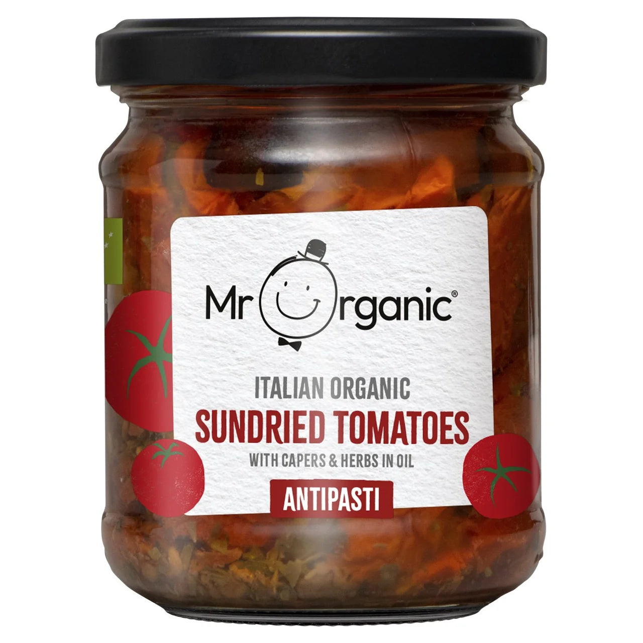 Mr Organic Sundried Tomatoes With Capers & Herbs Antipasti 190G