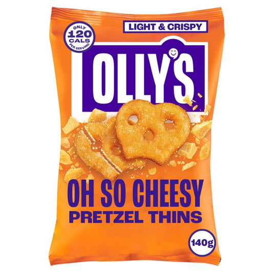 Olly's Pretzel Thins - Oh So Cheesy 140G