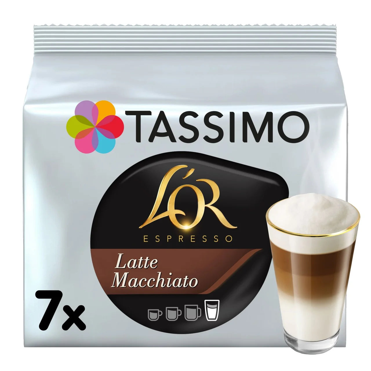 Tassimo L'OR Latte Macchiato Coffee Pods - 7 Cups
