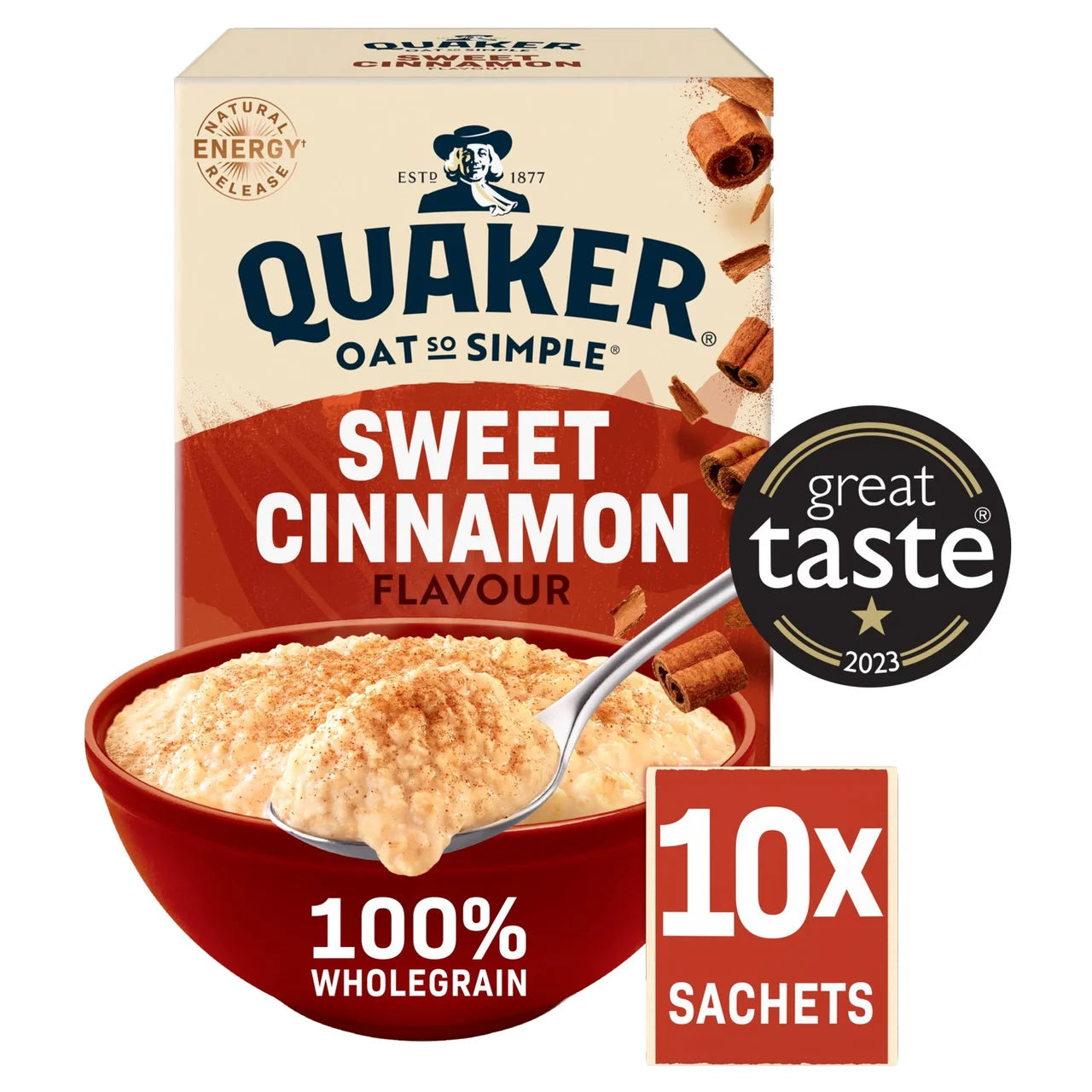 Quaker Oat So Simple Sweet Cinnamon Porridge Sachets 10 X 33g