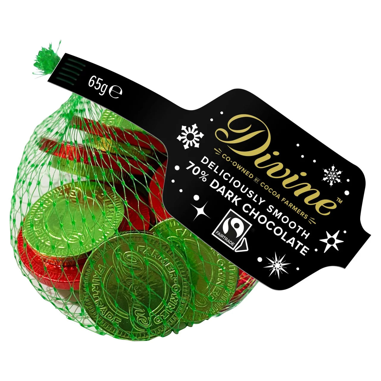 Divine 70% Dark Chocolate Coins - 65g