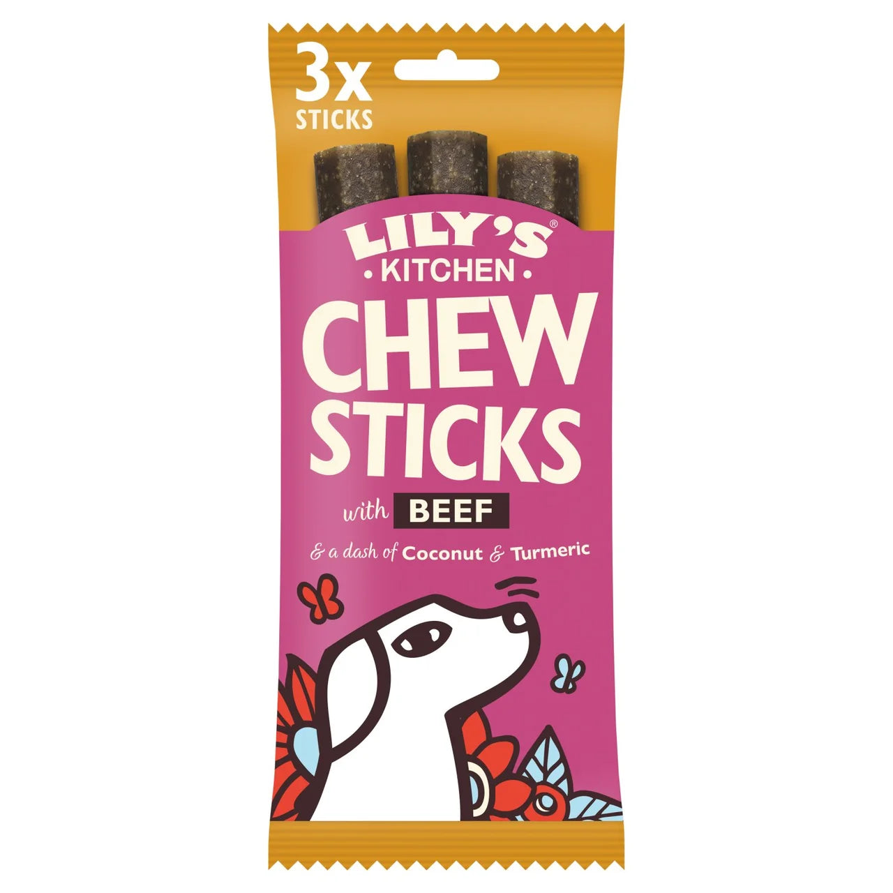Lily's Kitchen Chew Sticks with Beef for Dogs - 120g