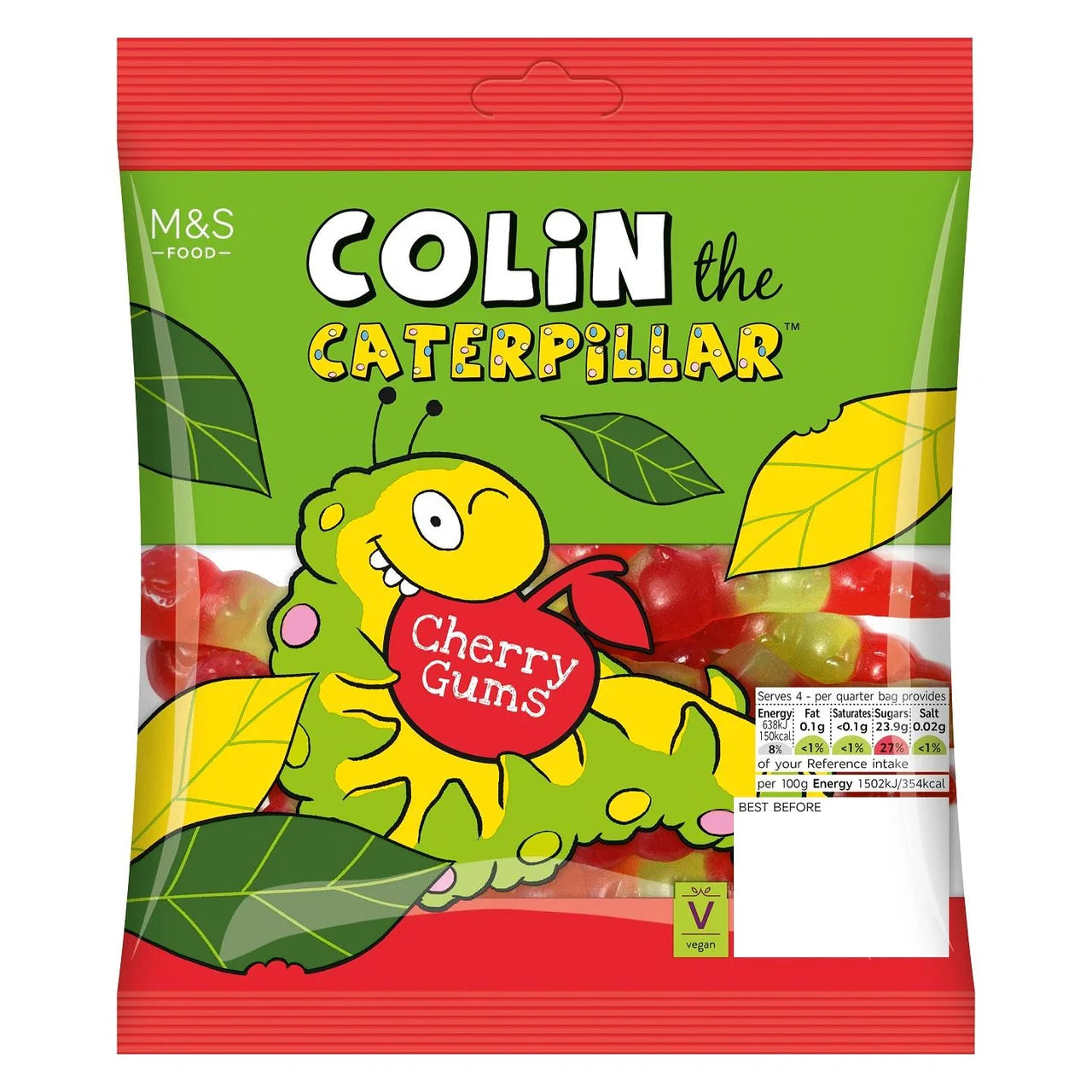 M&S Colin The Caterpillar Cherry Gums, 170g