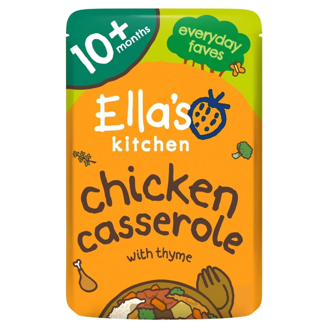 Ella's Kitchen Organic Chick- Chick- Chicken Casserole with Rice 10mth+ (190g)