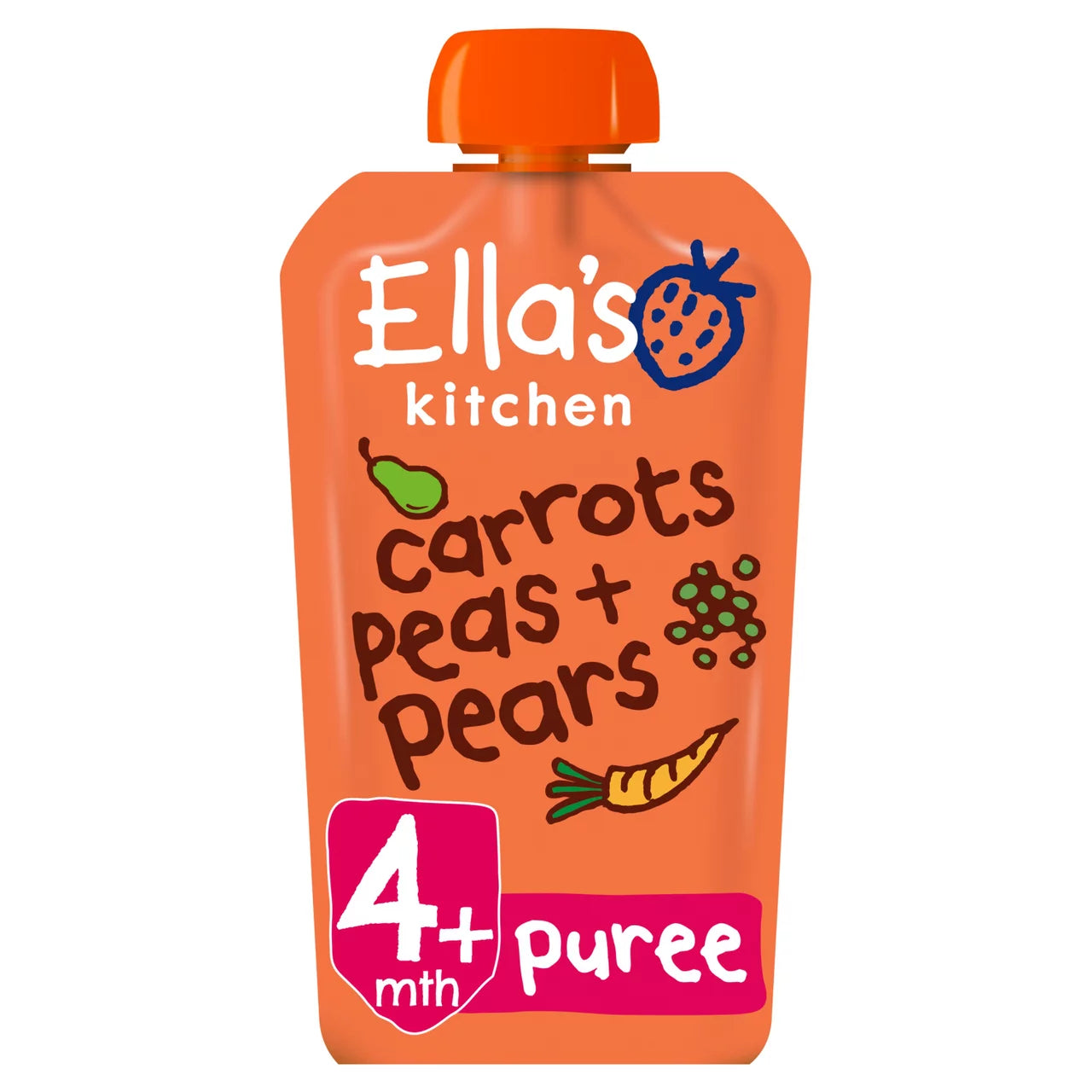 Ella's Kitchen Stage 1 Carrots, Peas & Pears 120g