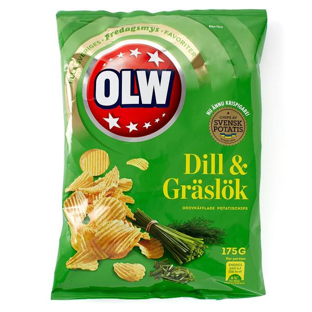 Olw Dill & Graslok Dill & Chives Crisps - 175g