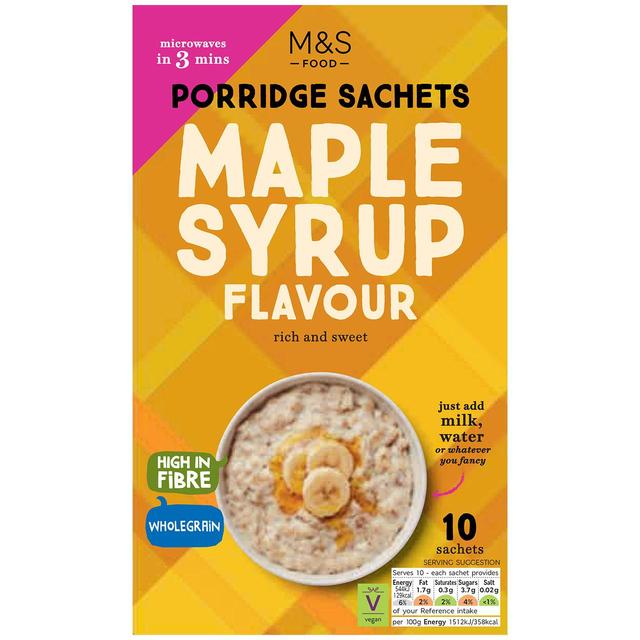 Marks & Spencer Maple Syrup Flavour Porridge Sachets