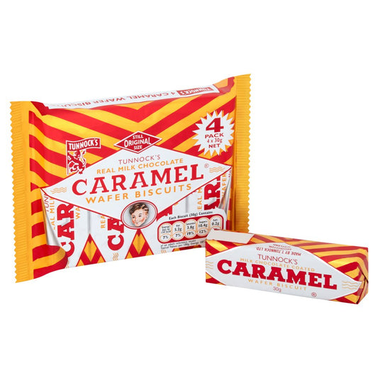 Tunnock's Caramel Wafer 4 Pack (4X30G)