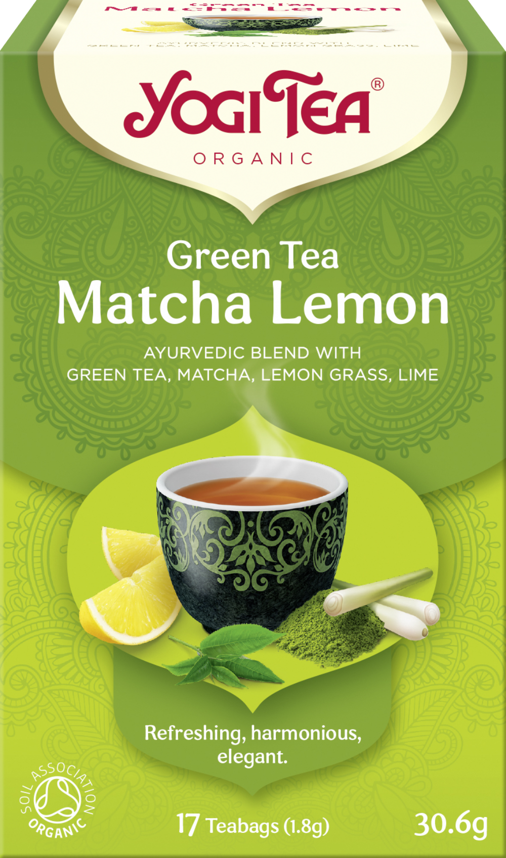 Yogi Tea Green Tea Matcha Lemon - 17 Teabags 30.6G