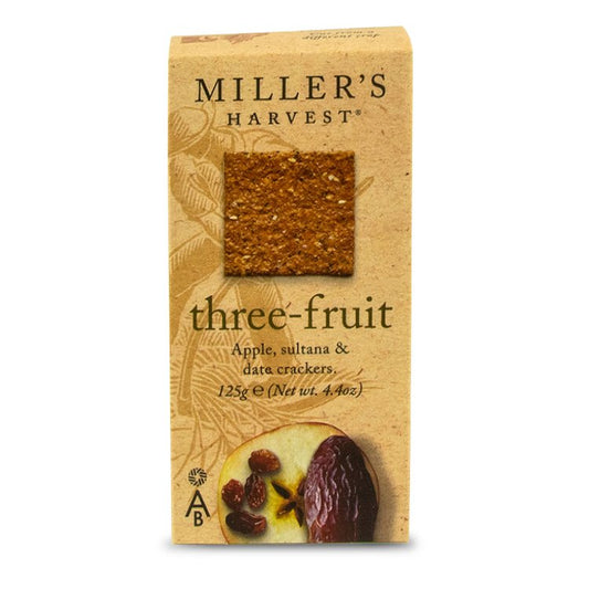 Artisan Biscuits Miller's Harvest Three Fruit 125G