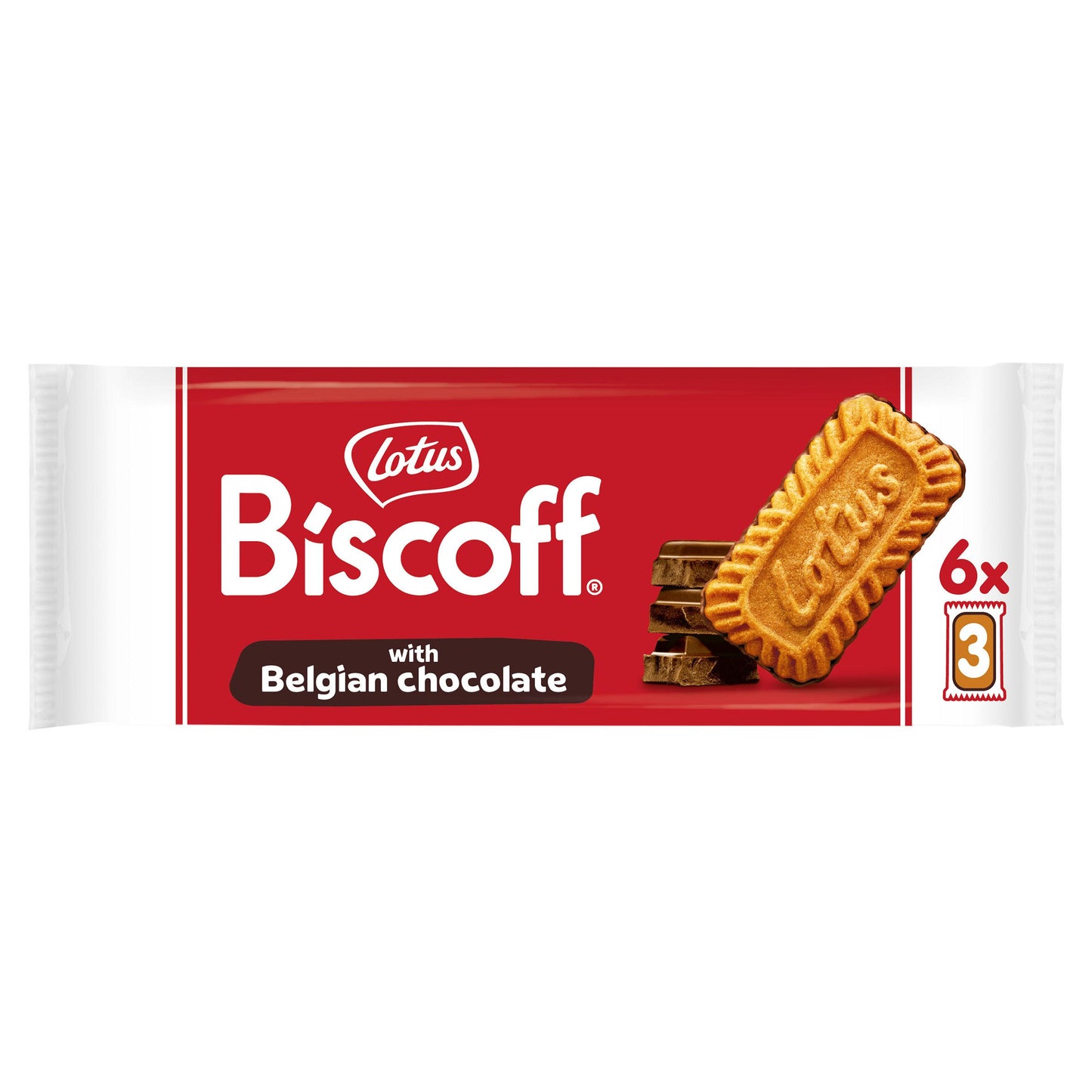 Lotus Biscoff - Caramelised Biscuits With Belgian Chocolate 132G