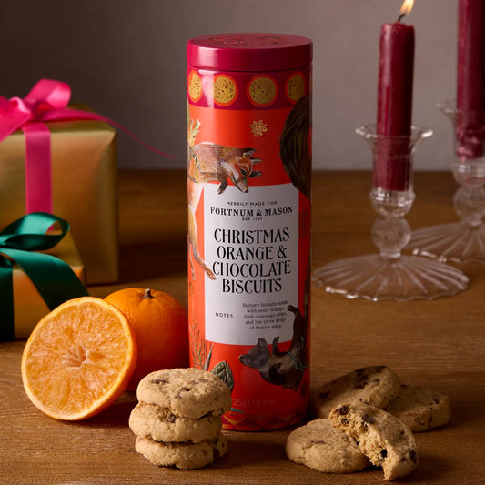 Fortnum & Mason Christmas Orange & Chocolate Biscuits, 125g
