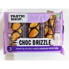 Pastri Shop 3 Honey & Butter Twists - Choc Drizzle 123.75G