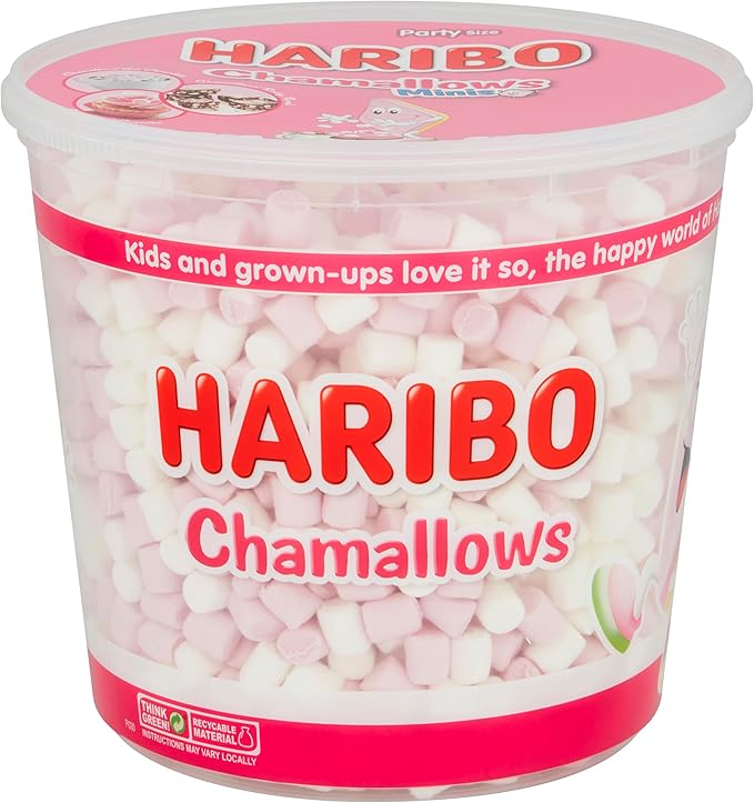Haribo Chamallows Minis Marshmellows for Hot Chocolate. Tub 475g
